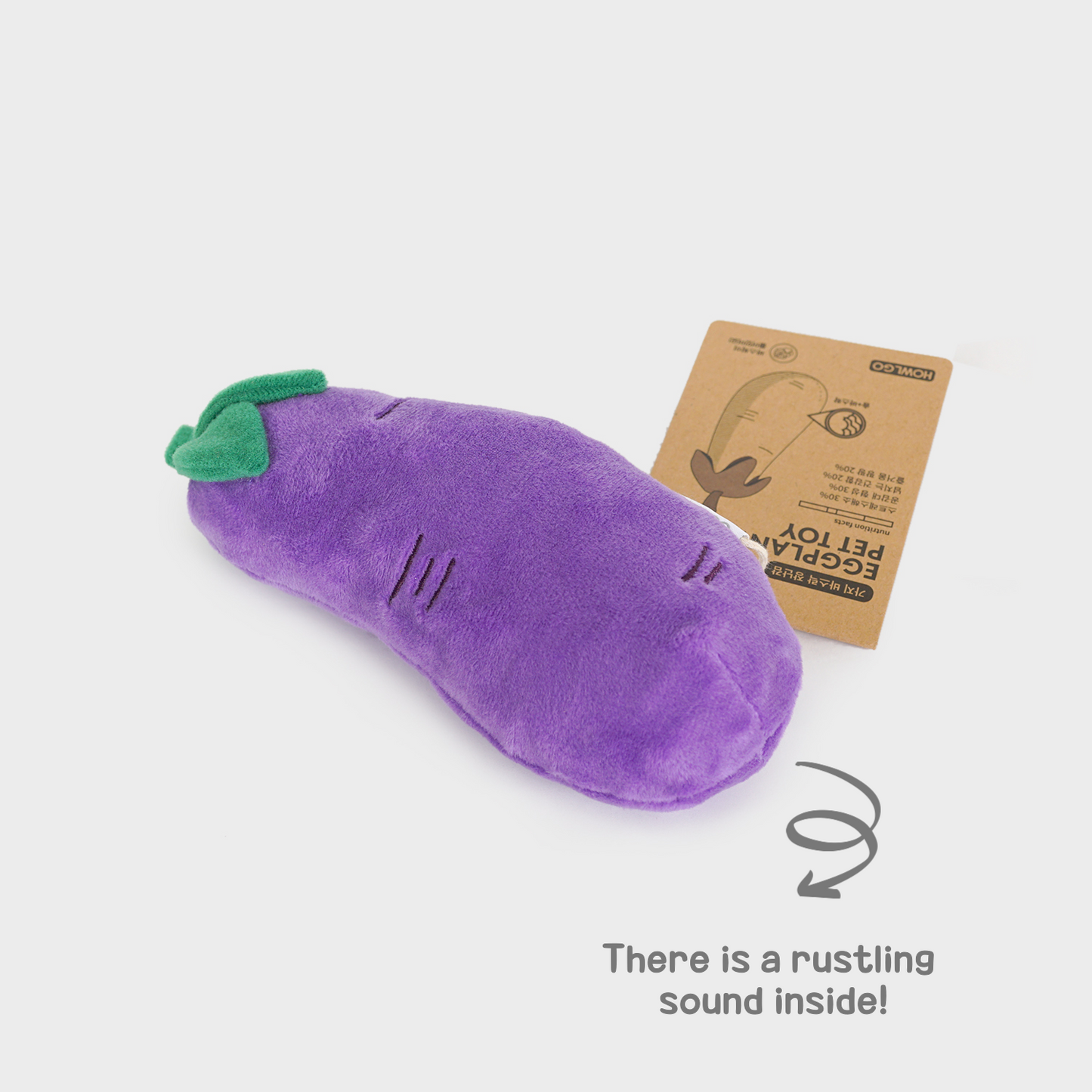 Eggplant Toy Rustle Toy - Howlpotusa
