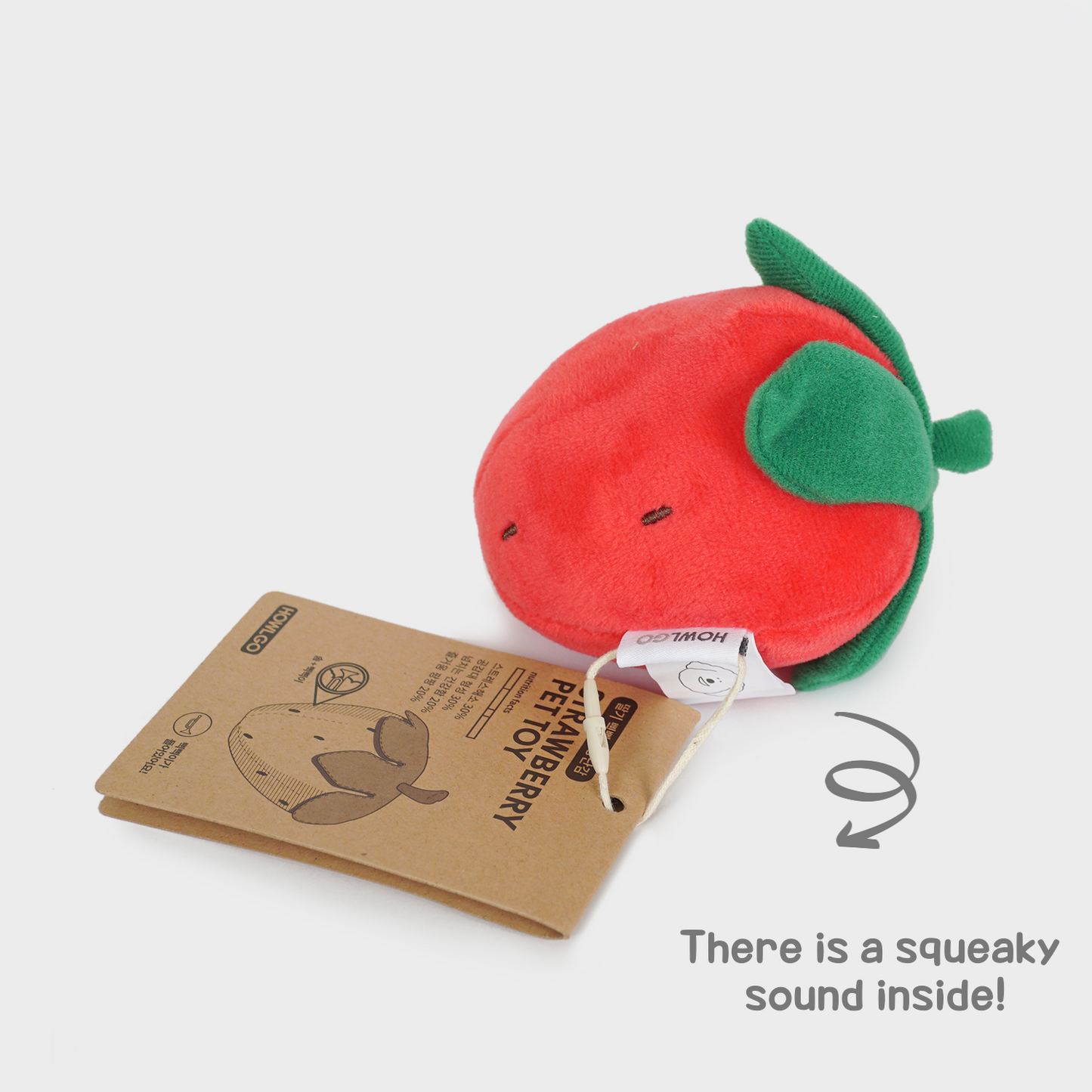 Strawberry Squeaky Toy - Howlpotusa